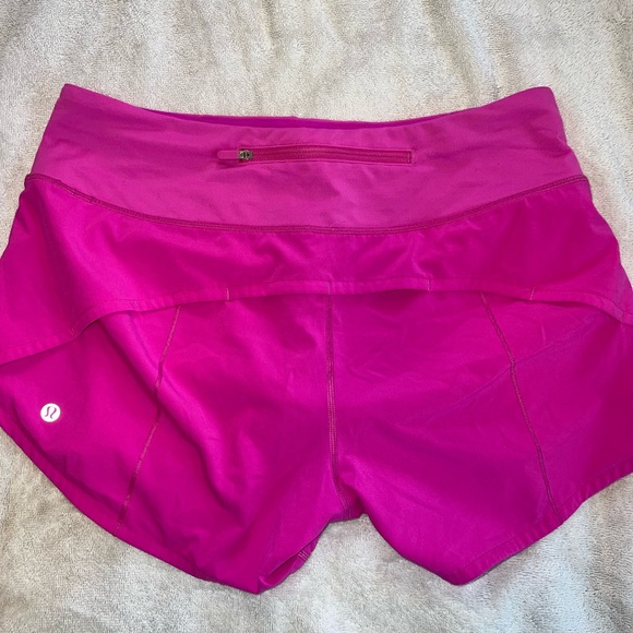 Lululemon speed up POW PINK size 8 mid rise 4 inch length - Picture 2 of 5